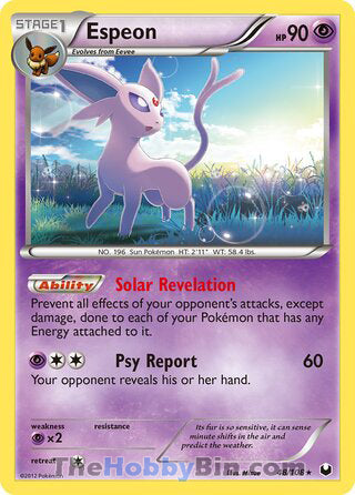 Espeon #48/108 Rare - Dark Explorers Pokemon card