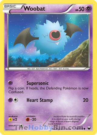 Woobat #50/108 Common - Dark Explorers Pokemon card