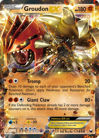 Groudon EX #54/108 Ultra Rare - Dark Explorers Pokemon card