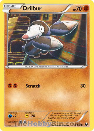 Drilbur #55/108 Common - Dark Explorers Pokemon card