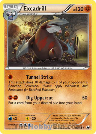 Excadrill #56/108 Rare - Dark Explorers Pokemon card