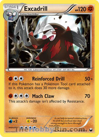 Excadrill #57/108 Rare - Dark Explorers Pokemon card