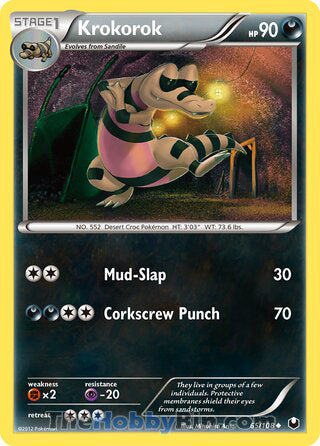 Krokorok #65/108 Uncommon - Dark Explorers Pokemon card