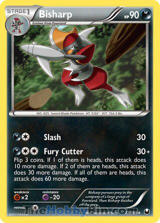 Bisharp #72/108 Rare - Dark Explorers Pokemon card