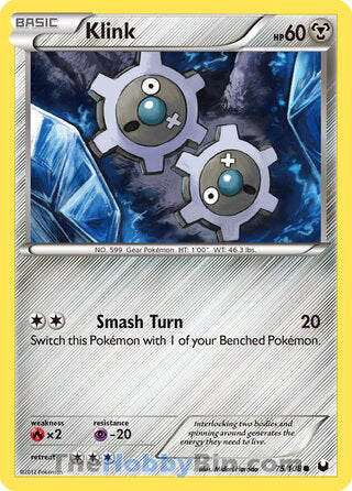 Klink #75/108 Common - Dark Explorers Pokemon card