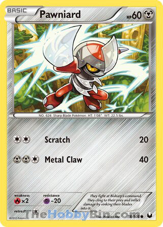Pawniard #78/108 Common - Dark Explorers Pokemon card