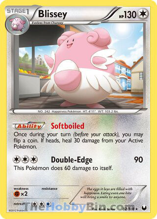 Blissey #82/108 Holo Rare - Dark Explorers Pokemon card