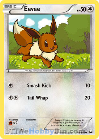Eevee #84/108 Common - Dark Explorers Pokemon card