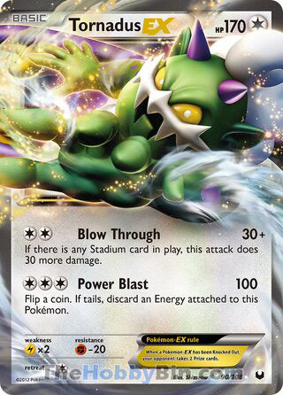 Tornadus EX #90/108 Ultra Rare - Dark Explorers Pokemon card