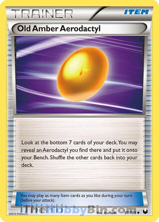 Old Amber Aerodactyl #97/108 Uncommon - Dark Explorers Pokemon card
