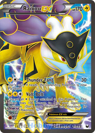 Raikou EX Dark Explorers Ultra Rare #105/108