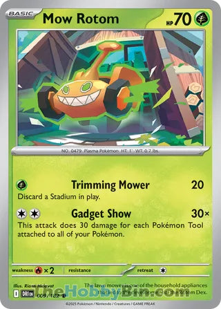 Mow Rotom #9/182 Common - Destined Rivals Pokemon card