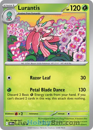 Lurantis #14/182 Uncommon - Destined Rivals Pokemon card