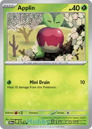 Applin #16/182 Common - Destined Rivals Pokemon card