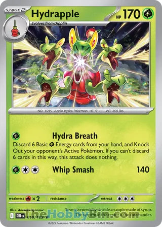 Hydrapple #18/182 Rare - Destined Rivals Pokemon card