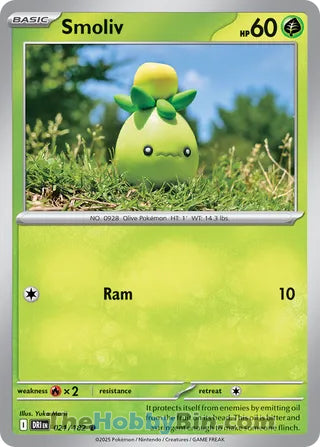 Smoliv #21/182 Common - Destined Rivals Pokemon card