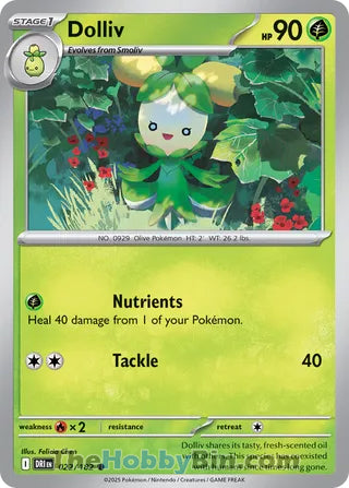 Dolliv #22/182 Common - Destined Rivals Pokemon card
