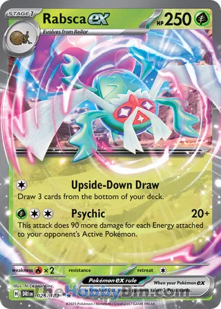 Rabsca ex #25/182 Double Rare - Destined Rivals Pokemon card