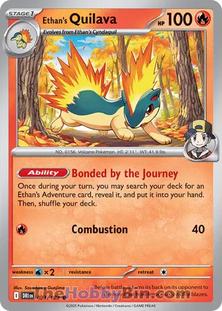 Ethan's Quilava #33/182 Common - Destined Rivals Pokemon card