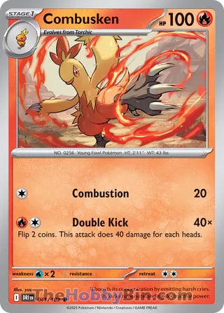 Combusken #41/182 Common - Destined Rivals Pokemon card