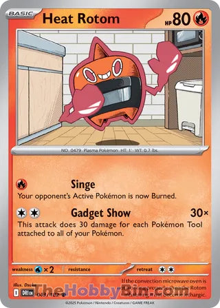 Heat Rotom #43/182 Common - Destined Rivals Pokemon card