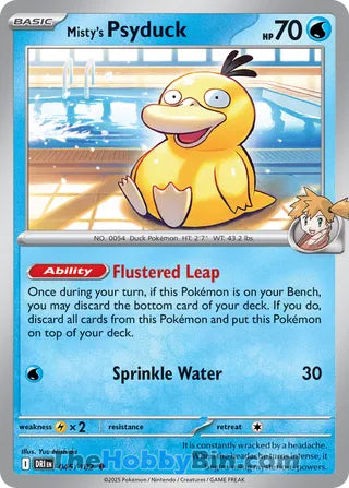 Misty's Psyduck #45/182 Uncommon - Destined Rivals Pokemon card