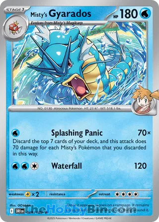 Misty's Gyarados #49/182 Rare - Destined Rivals Pokemon card