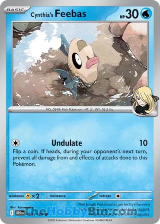 Cynthia's Feebas #52/182 Common - Destined Rivals Pokemon card