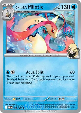 Cynthia's Milotic #53/182 Uncommon - Destined Rivals Pokemon card