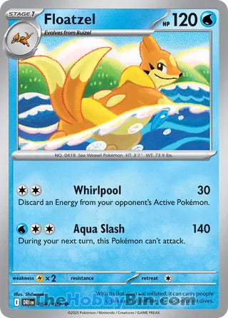Floatzel #58/182 Uncommon - Destined Rivals Pokemon card