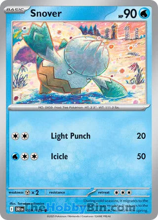 Snover #59/182 Common - Destined Rivals Pokemon card