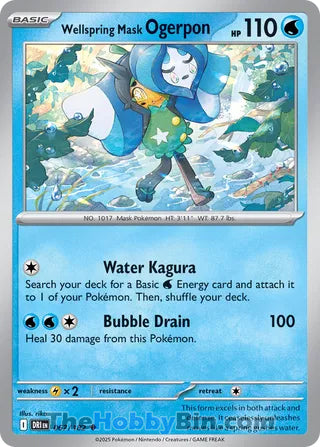 Wellspring Mask Ogerpon #67/182 Uncommon - Destined Rivals Pokemon card
