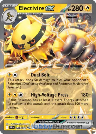 Electivire ex #69/182 Double Rare - Destined Rivals Pokemon card