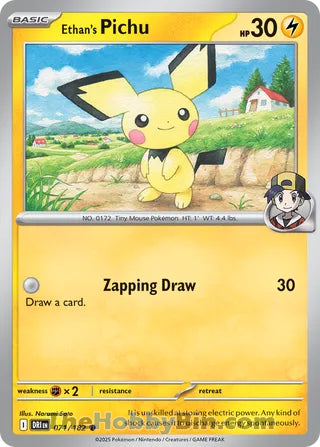 Ethan's Pichu #71/182 Common - Destined Rivals Pokemon card