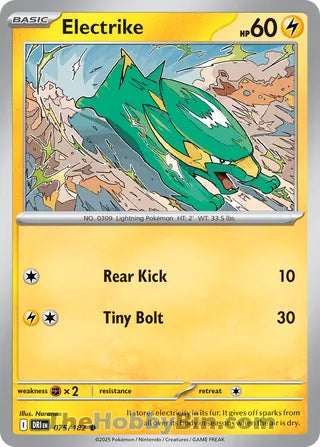Electrike #75/182 Common - Destined Rivals Pokemon card