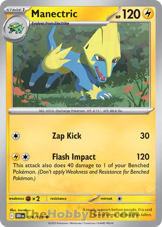 Manectric #76/182 Uncommon - Destined Rivals Pokemon card