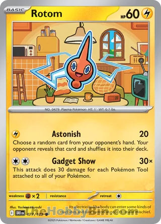 Rotom #77/182 Common - Destined Rivals Pokemon card