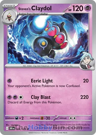 Steven's Claydol #84/182 Uncommon - Destined Rivals Pokemon card