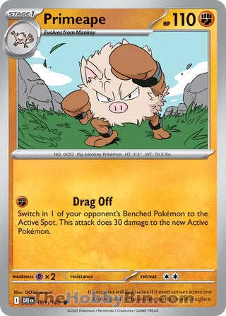 Primeape #91/182 Common - Destined Rivals Pokemon card