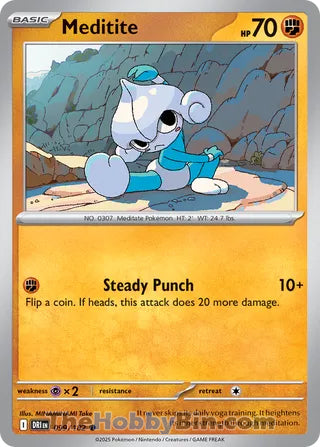 Meditite #99/182 Common - Destined Rivals Pokemon card