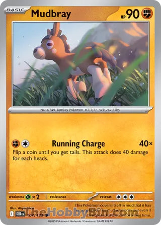 Mudbray #107/182 Common - Destined Rivals Pokemon card