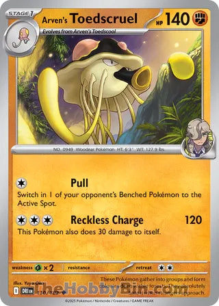 Arven's Toedscruel #110/182 Uncommon - Destined Rivals Pokemon card