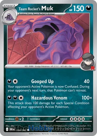 Team Rocket's Muk #124/182 Uncommon - Destined Rivals Pokemon card