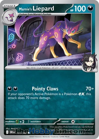 Marnie's Liepard #131/182 Uncommon - Destined Rivals Pokemon card