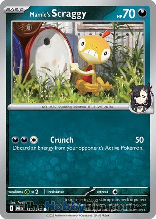 Marnie's Scraggy #132/182 Common - Destined Rivals Pokemon card