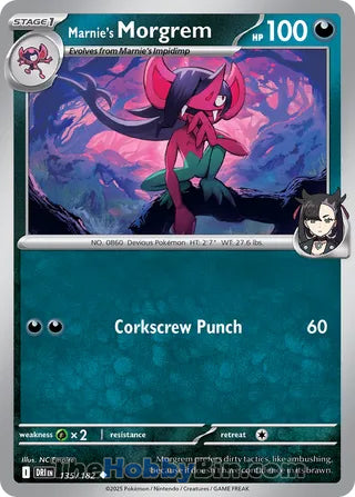 Marnie's Morgrem #135/182 Uncommon - Destined Rivals Pokemon card