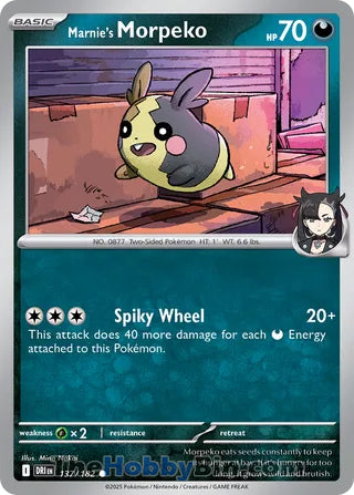 Marnie's Morpeko #137/182 Common - Destined Rivals Pokemon card