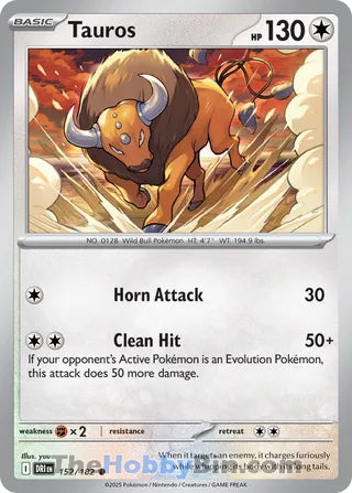 Tauros #152/182 Common - Destined Rivals Pokemon card