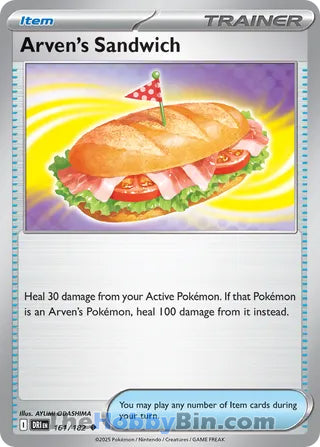 Arven's Sandwich #161/182 Uncommon - Destined Rivals Pokemon card