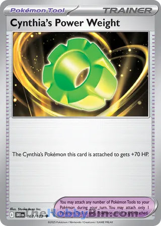 Cynthia's Power Weight #162/182 Uncommon - Destined Rivals Pokemon card